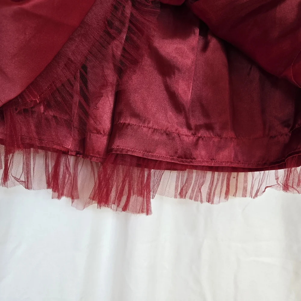 Gymboree Girls 2006 Red Satin Holiday Velvet Bow Rhinestone Buckle Party Dress 5